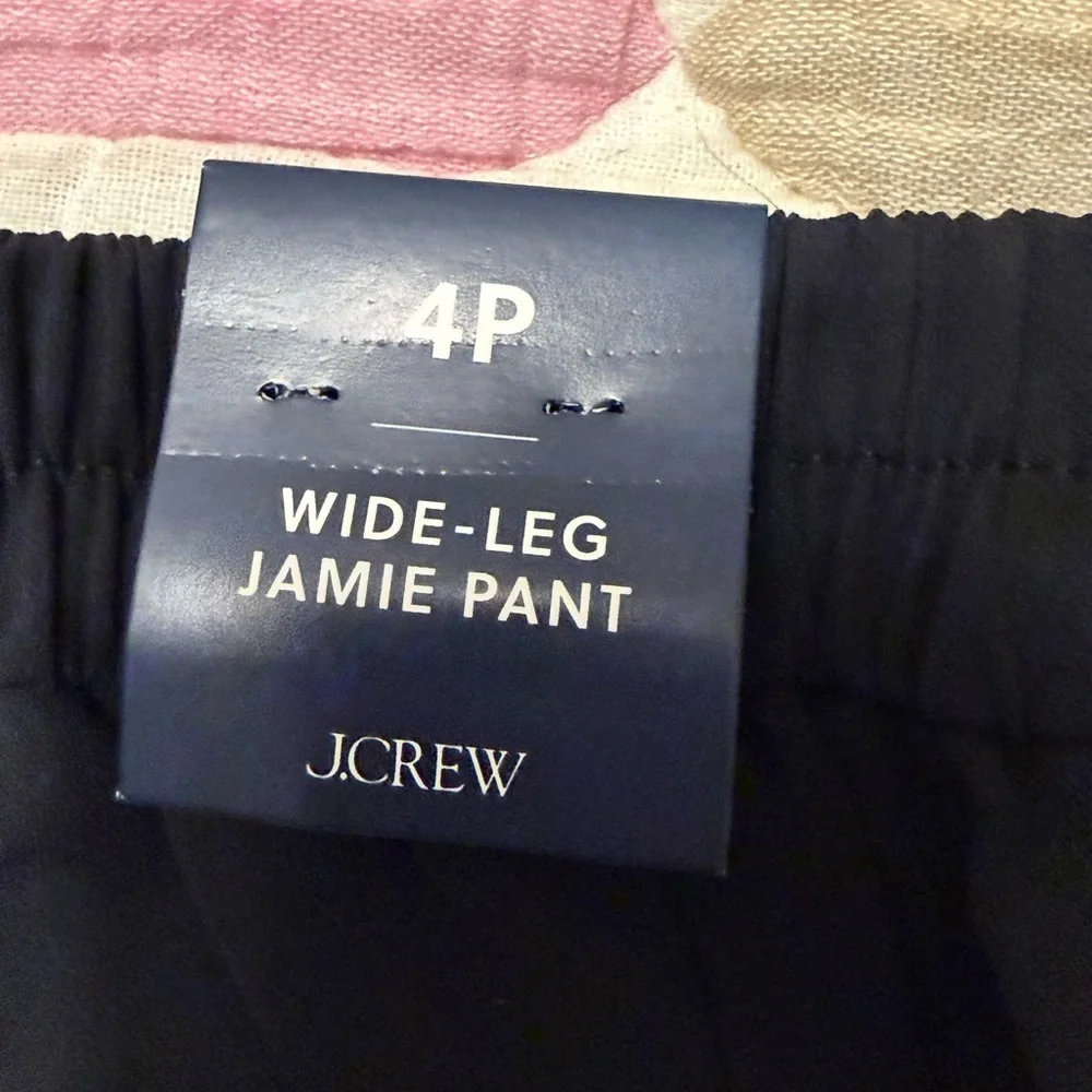 J. Crew Women’s Wide Leg Jamie Pants Trousers NWT 4P Classic Black